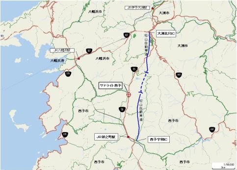 サテライト西予への地図
