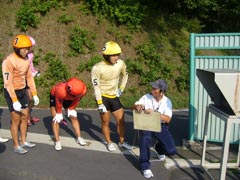 レース指導の模様