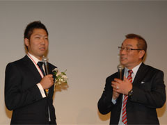 中野浩一氏と柴田選手のトークショー