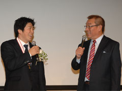中野浩一氏と深谷選手のトークショー