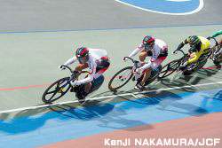 ケイリン決勝（前：脇本・後：渡邉）