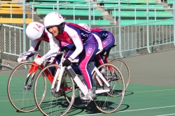 競輪場での訓練