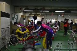 検車場を借りて整備