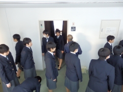 選手宿舎内の見学